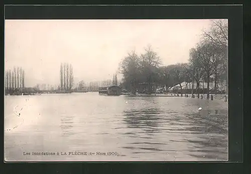 AK La Fléche, Les Inondations 1906, Hochwasser