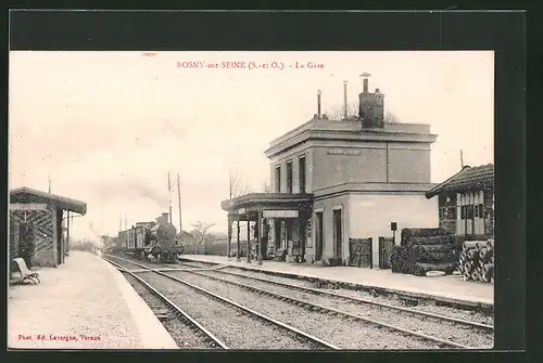 AK Rosny-sur-Seine, La Gare