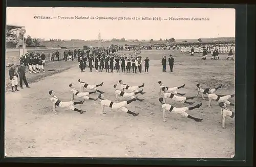 AK Orléans, Concours National de Gymnastique 1912, Mouvements d`ensemble