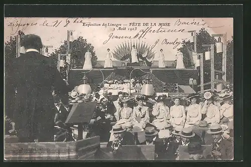 AK Limoges, Exposition 1903, Fête de la Muse