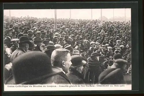 AK Chaumont, Union Catholique du Diocèse de Langes, Assemblée générale du Parc Ste-Marie 1926
