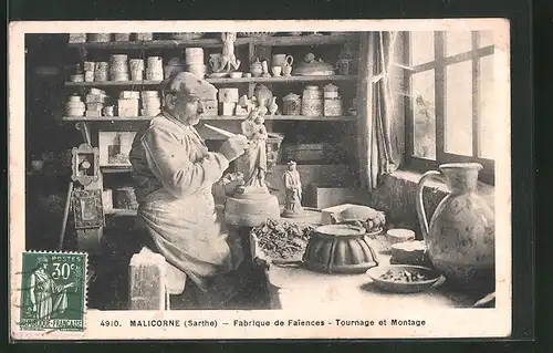 AK Malicorne, Fabrique de Faiences, Tournage et Montage