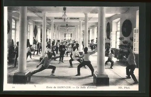 AK Saint-Cyr, La Salle d`Armes, Fechtstunde