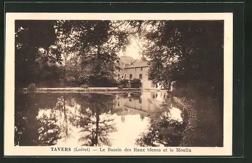 AK Tavers, Le Bassin des Eaux bleues et le Moulin