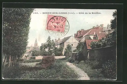 AK Bonny-sur-Loire, Coté de la Rivière