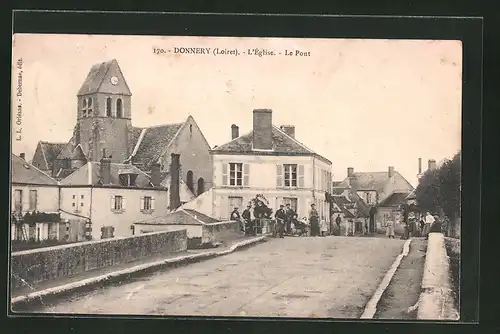 AK Donnery, L`Eglise, Le Pont