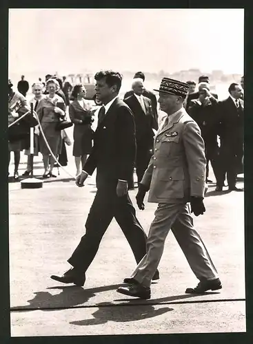 Fotografie Fotograf unbekannt, Ansicht Berlin, US-President John F. Kennedy & Französischer General