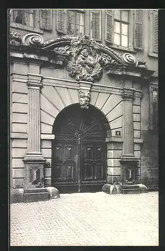 AK Würzburg, Portal in der Strasse Haugerkirchgasse 6