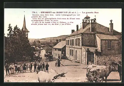 AK Chissey-en-Morvan, La grande Rue, Strassenpartie