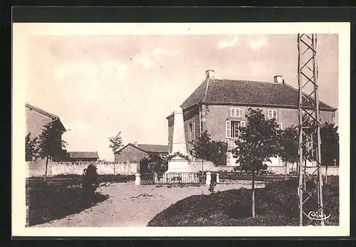 AK St-Julien-de-Jonzy, Le Monument et Ecole de Fille