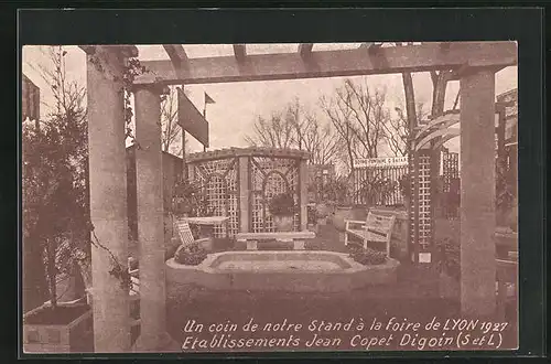 AK Lyon, Foire 1927, Stand Etablissements Jean Copet