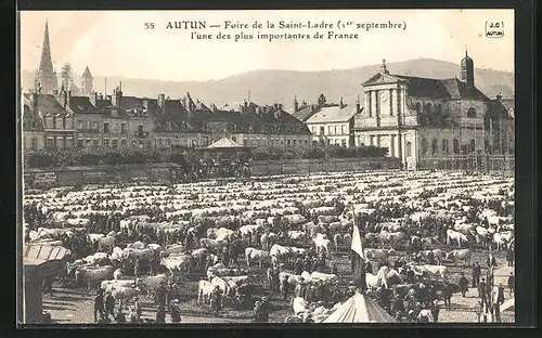 AK Autun, Foire de la Saint-Ladre l`une des plus importantes de France
