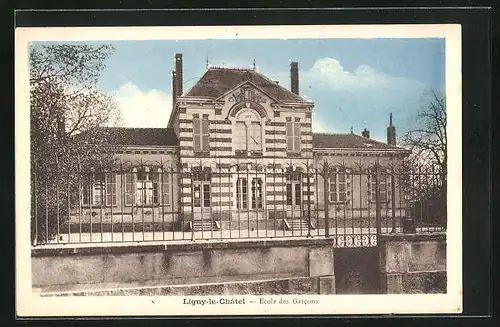 AK Ligny-le-Châtel, Ecole des Garcons