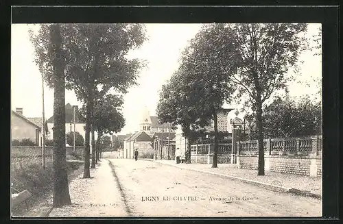 AK Ligny-le-Chatel, Avenue de la Gare