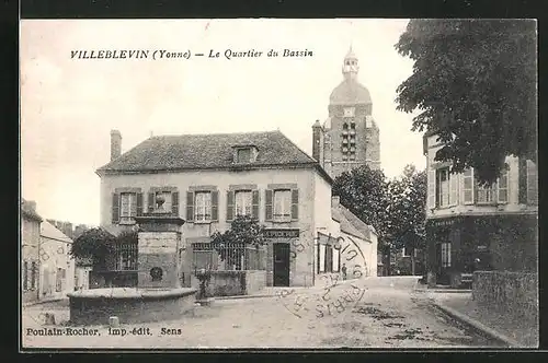 AK Villeblevin, Le Quartier du Bassin