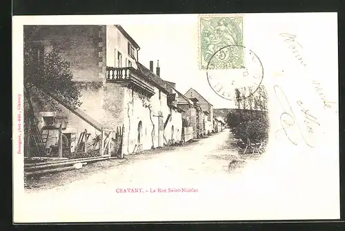 AK Cravant, La Rue Saint-Nicolas