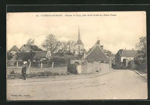 AK Cussy-les-Forges, Entrée du Pays, cote de St-André-en-Terre-Plaine