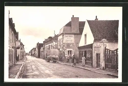 AK Vincelles, La Grand Rue, Cafe Hotel de la Gaité