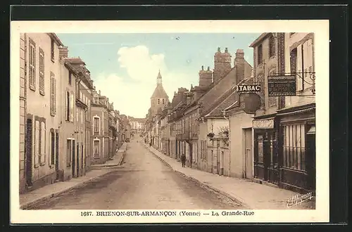 AK Brienon-sur-Armancon, La Grande Rue