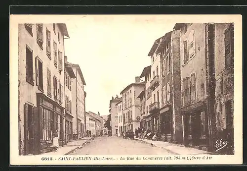 AK Saint-Paulien, La Rue du Commerce