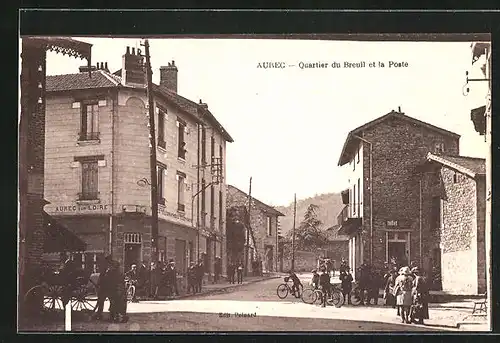 AK Aurec, Quartier du Breuil et la Poste