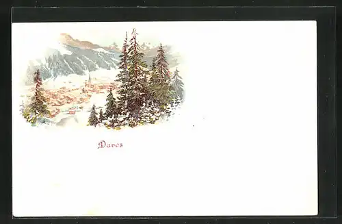 AK Davos, Gesamtansicht im Winter