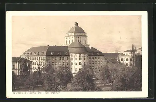 AK Zürich, Ansicht der neuen Universität