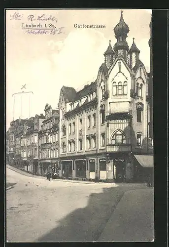 AK Limbach i. Sa., Gebäude an der Gartenstrasse