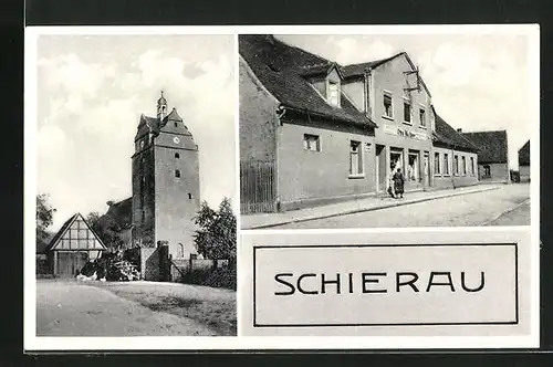 AK Schierau, Handlung von Otto Wolter, Ansicht der Kirche