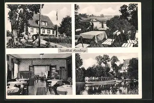 AK Hamberge-Lübeck, Gasthaus Traveblick an der Hamburg-Lübecker Chaussee, Dampfer