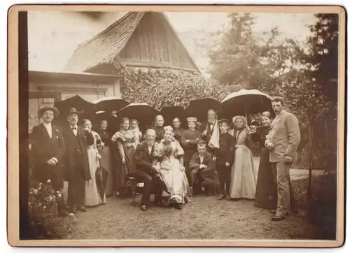 Fotografie Fotograf unbekannt, Ansicht Knauthain, Silberne Hochzeit 1897, Franz Renatus Niedner & Marie geb. Pressler