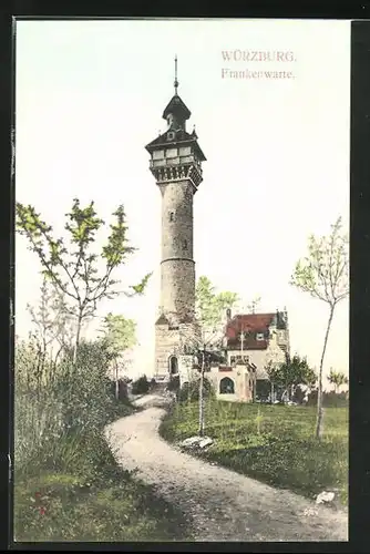 AK Würzburg, Gasthaus zur Frankenwarte