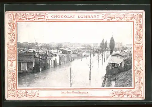 AK Issy-les-Moulineaux, Eine Stadt bei Hochwasser