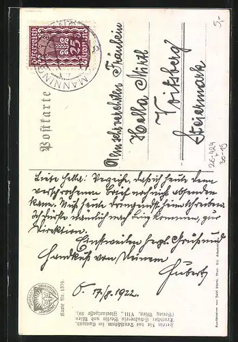 Künstler-AK Karl Friedrich Gsur: Deutscher Schulverein Nr. 1376: Ich bin vom Berg der Hirtenknab, Lied mit Noten