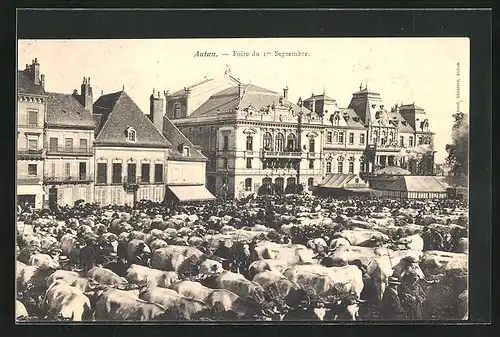 AK Autun, Foire du 1er Septembre