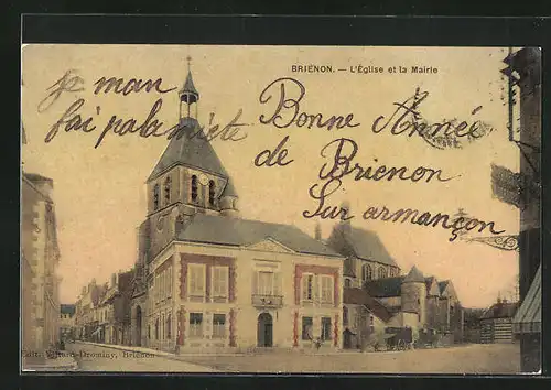 AK Brienon, L`Eglise et la Mairie