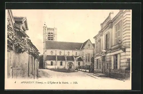 AK Appoigny, L`Eglise et la Mairie