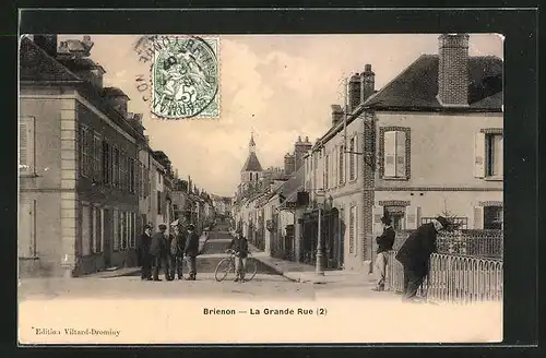 AK Brienon, La Grande Rue, Strassenpartie