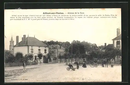 AK Aillant-sur-Tholon, Avenue de la Gare