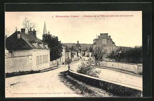 AK Vermenton, L`Entrée de la Ville en arrivant de Cravant