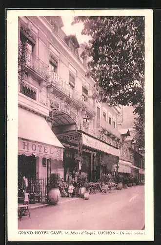 AK Luchon, Grand Hotel Cavé, 12, Allées d`Étigny
