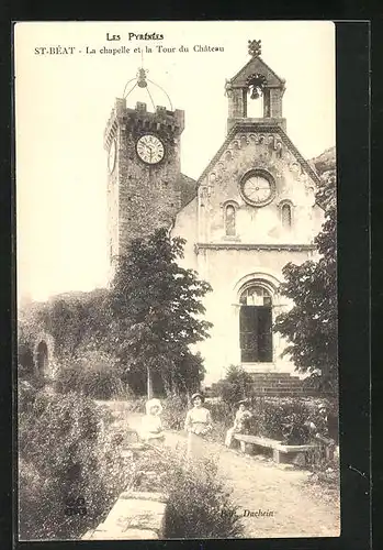 AK St-Béat, La chapelle et la Tour du Château