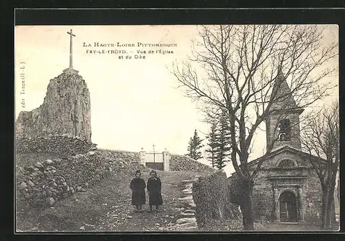 AK Fay-le-Froyd, Vue de l`Église et du Dike