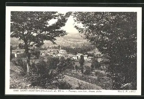 AK Saint-Hostien, Paysage, cure d`air, chasse, pêche