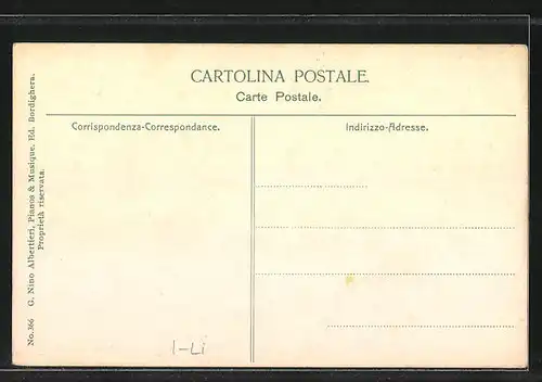 Künstler-AK Bordighera, Hôtel Hesperia