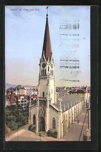 AK Zürich, St. Peter und Paul Kirche