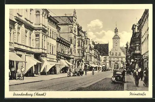 AK Brandenburg a. H., Geschäfte in der Steinstrasse