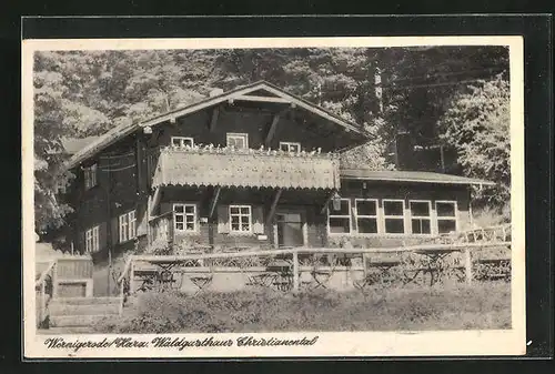 AK Wernigerode, Waldgasthaus Christianental