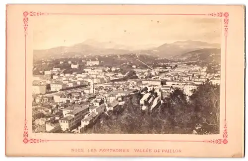 Fotografie Fotograf unbekannt, Ansicht Nizza - Nice, Les Montagnes, Vallee Du Paillon