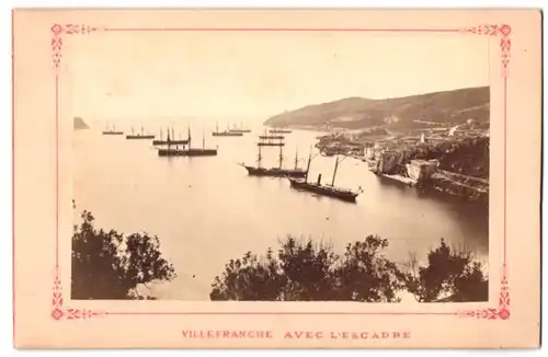 Fotografie Fotograf unbekannt, Ansicht Villefranche-sur-Mer, Avec L'Escadre